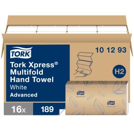 WHITE HAND TOWEL 3PAN 2 PLY ADV./H2 21X144S (101293)