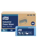 INDUSTRIAL 4 PLY TOP PACK BLUE PAPER WIPERS 450/CS