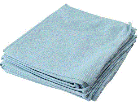 MICROFIBRE POUR MIRROIR - 16" X 16" - BLEU