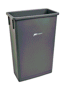 POUBELLE SLIM 23 GAL RECTANGULAIRE GRIS