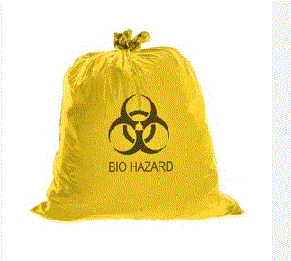 SAC POUR DÉCHETS BIO MÉDICAUX JAUNE 30X38 (125/CS)