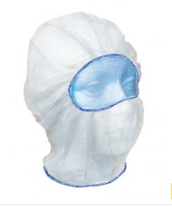 1890 BALACLAVA HOOD WHITE PP NON WOVEN 500/CS