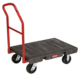 PLATFORM TRUCK 6' L X 2' W, RUBBER CASTER, CROSS HANDLE